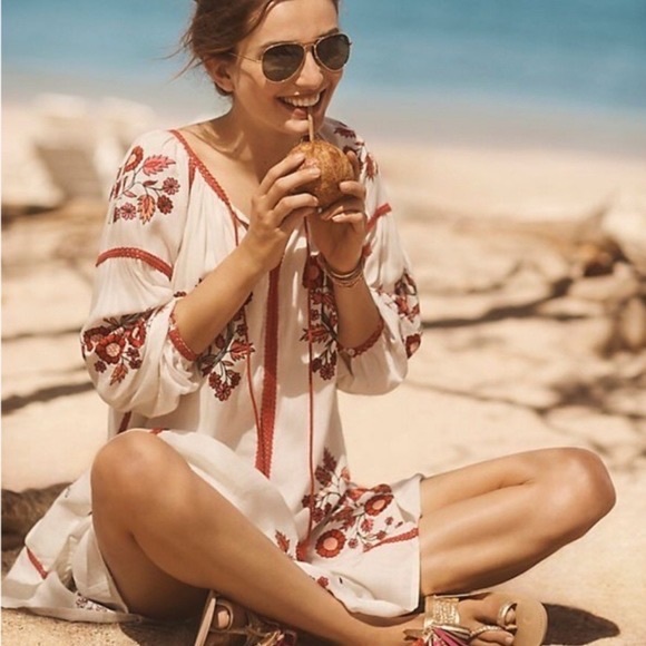 Anthropologie Ranna Gill Hadley Embroidered Dress XS - Picture 2 of 11